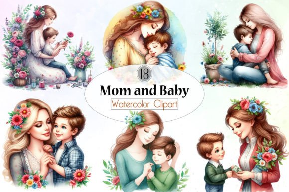 Bringing Warmth to Projects with Watercolor Mom and Baby Clipart
