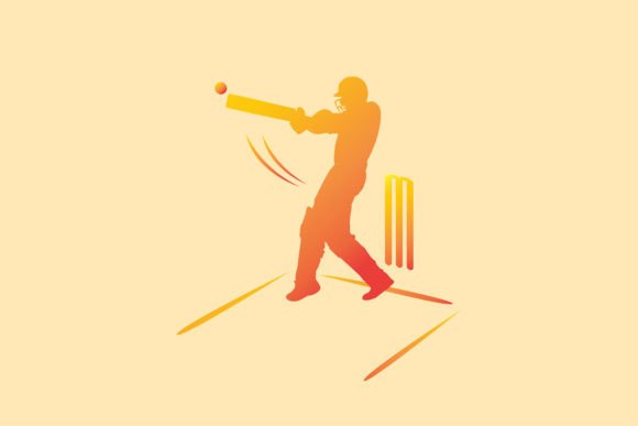 Cricket Player Vector Art for Design