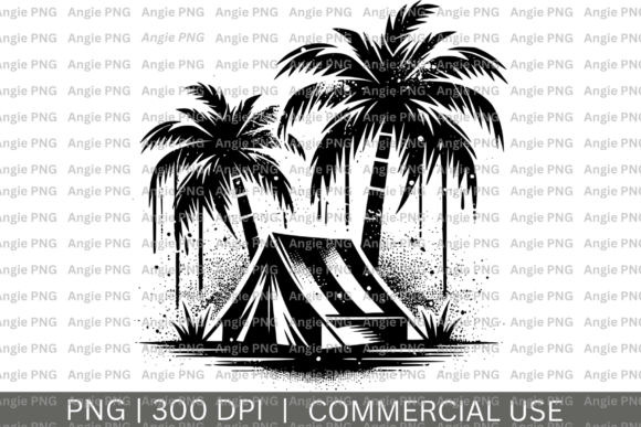 Enhancing Coastal Design Projects with Camping Tent on Beach Clipart Vectors