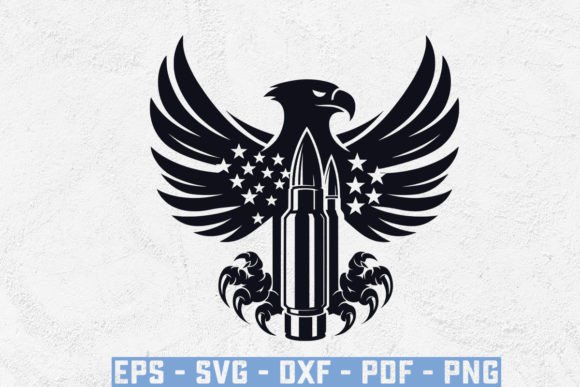 Evaluating the Usa Flag with Eagle Claw Bullet Svg File for Creative Projects