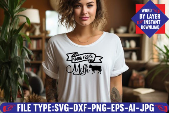 Farm Fresh Milk Svg Design: Rustic Charm for Modern Brands