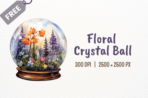 Floral Crystal Ball Watercolor Clipart: A Guide to Ethereal Design Assets
