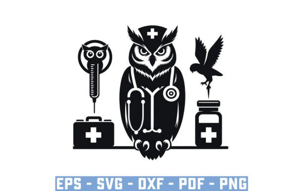Funny Owl Nurse for Men Women Files: Practical Uses for Digital Design Assets