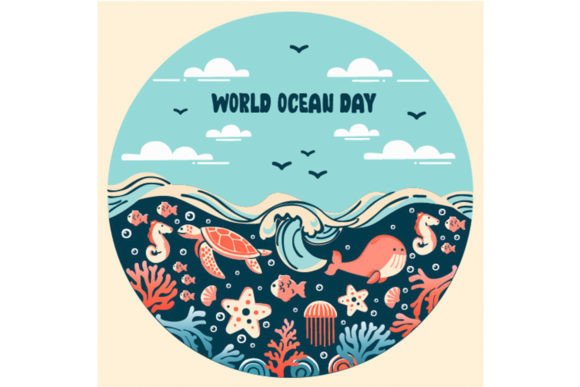 Hand Drawn Commemorating World Ocean Day Font Guide