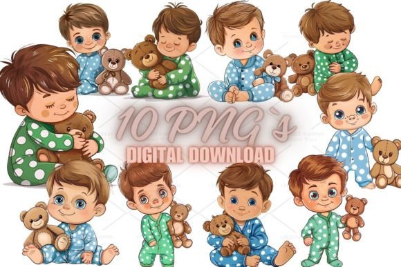 Integrating Cute Baby Boy Clipart, PNG 5S-20 Into Professional Creative Workflows