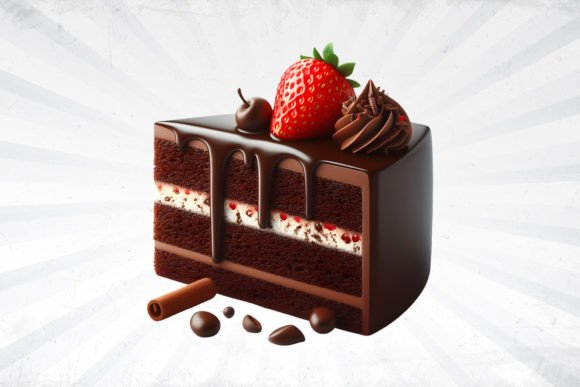 Maximizing the Impact of a Chocolate Cake Slice Isolated Image in Digital Design