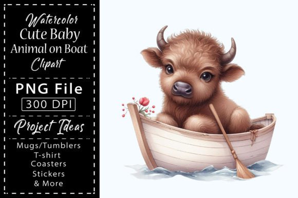 Maximizing the Potential of Watercolor Cute Animal on Boat Clipart in Creative Projects
