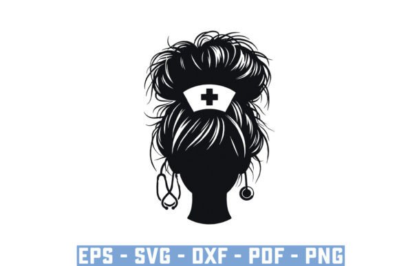Messy Bun Nurse Face Silhouette Files: Practical Applications for Creators and Businesses