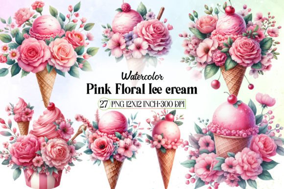 Pink Floral Ice Cream Clipart: Creative Uses & Ideas