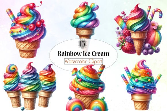 Rainbow Ice Cream Delight Design Guide