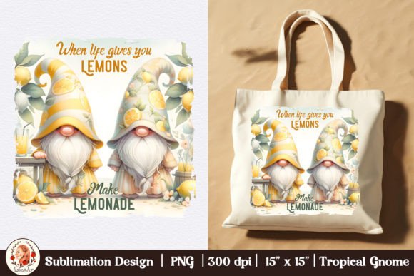 Summer Gnomes Clipart: Lemon & Beach Designs