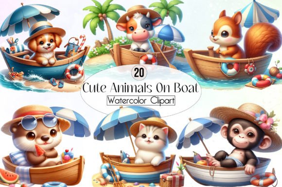 The Strategic Value of Cute Animals on Boat Summer Clipart in Modern Visual Communication