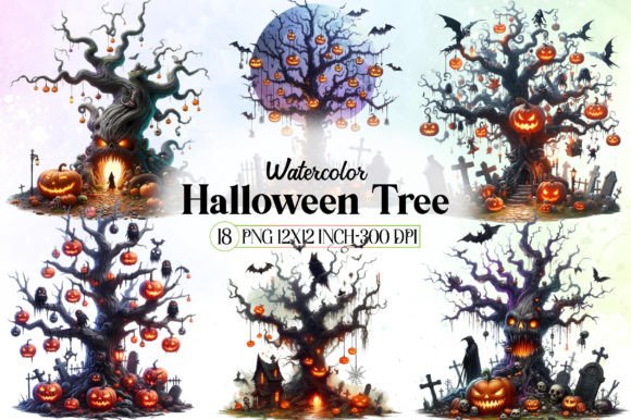Watercolor Halloween Tree Clipart: A Creative Guide