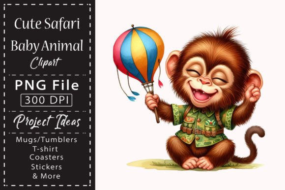 Watercolor Safari Animal Clipart: Creative Uses