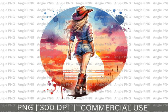 Western Cowgirl Sunset PNG: Design Guide