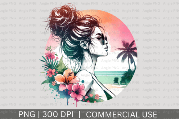 Why the Summer Beach Messy Bun Mom Life PNG Is a Strategic Asset for Modern Creators